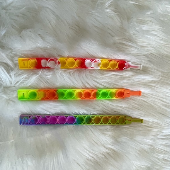 3 Tie Dye Fidget Pop Sensory Bracelet - Picture 4 of 4